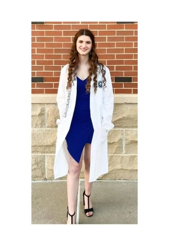 Classy white coat ceremony outfit