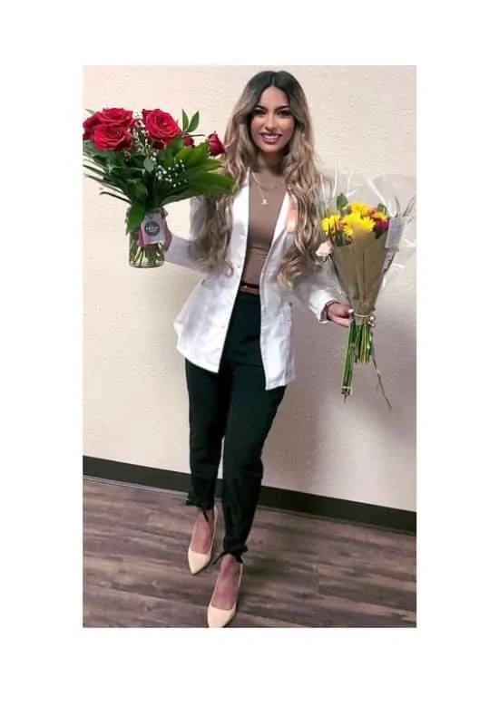 Blouse and pants for nursing pinning ceremony 