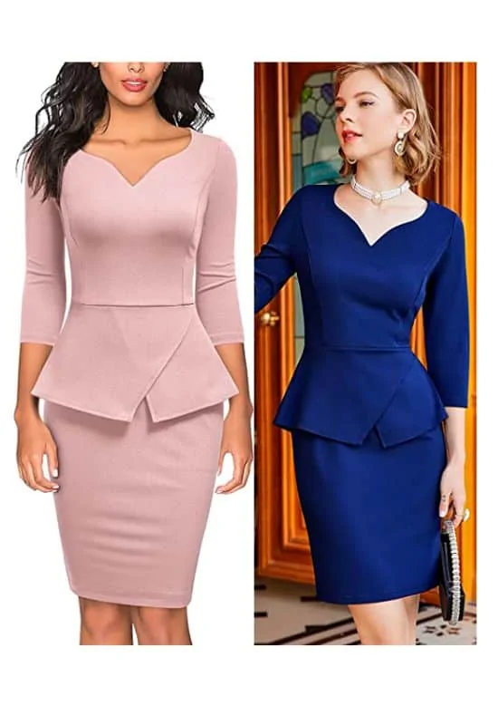 peplum dress hospital outfit ideas