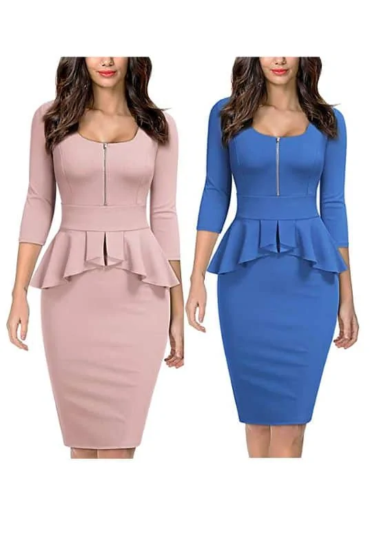 wear peplum dress on tv to look thinner