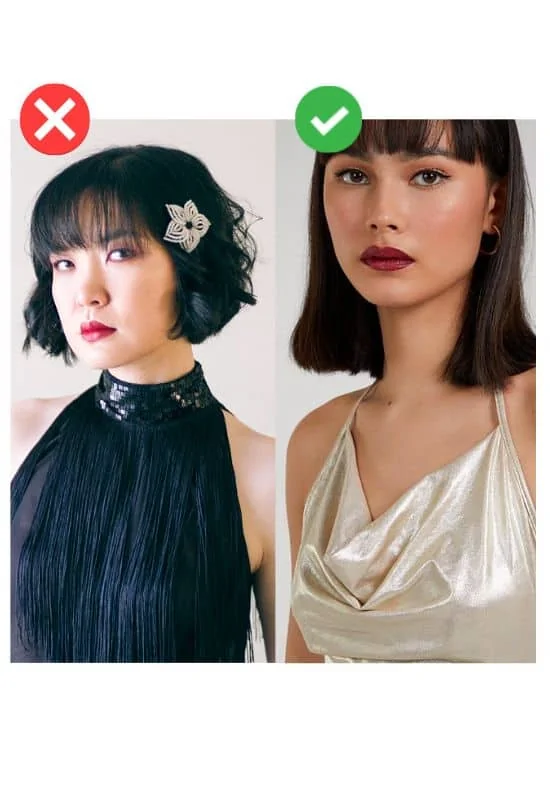 Hairstyle for high neck top