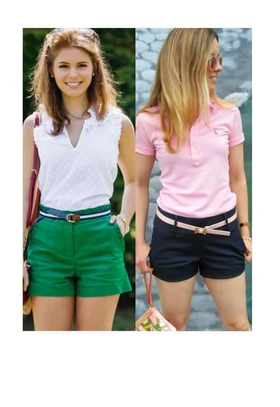 Sleeveless shirt and chino shorts