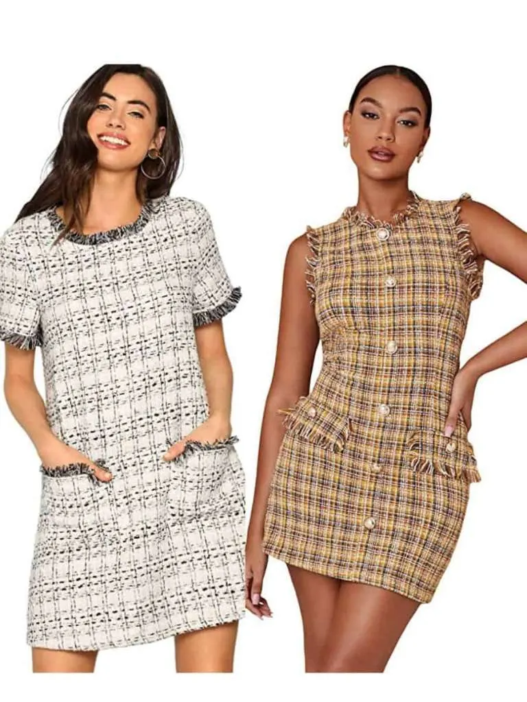 Chanel themed party tweed outfits