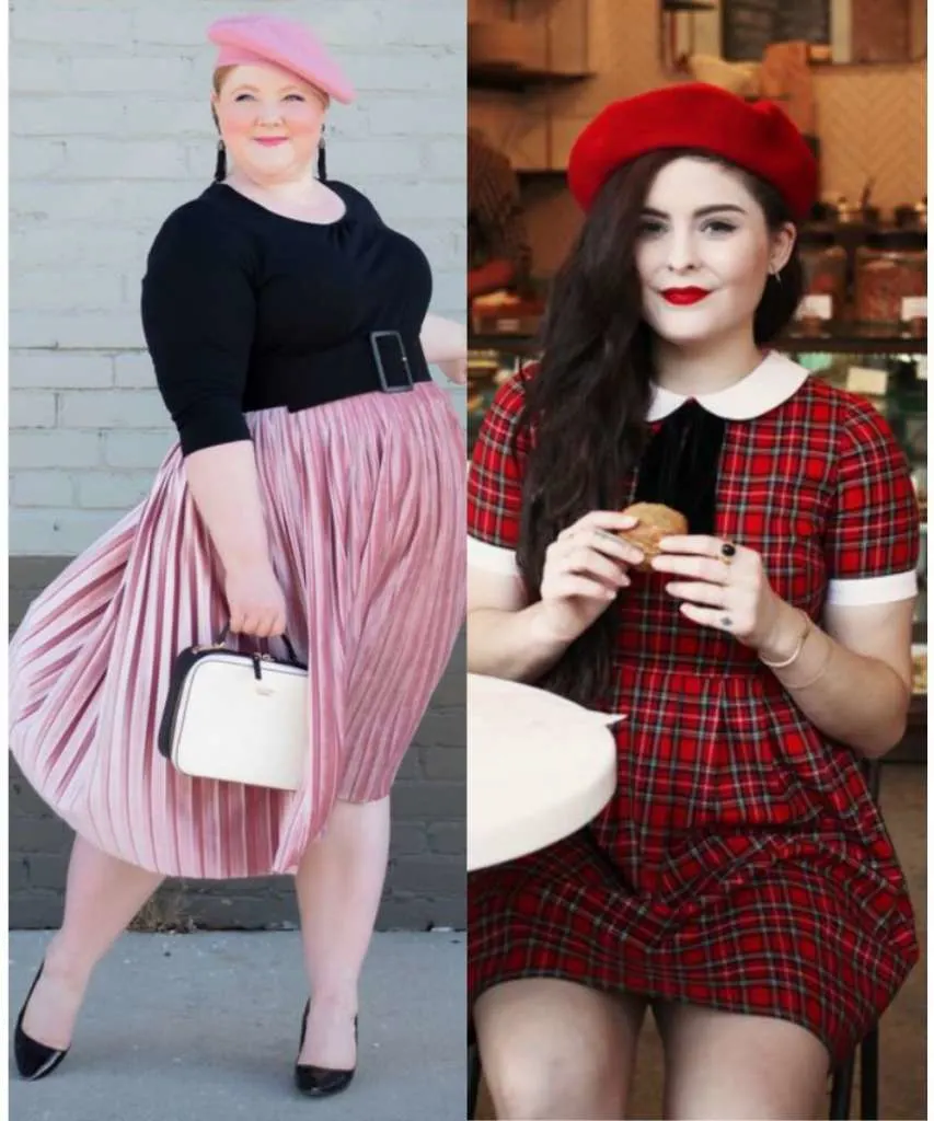 Christmas party look with beret hats