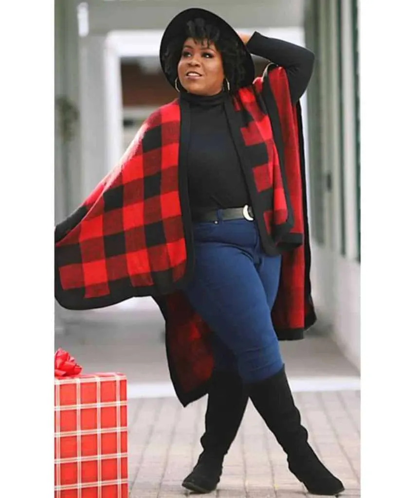 Christmas poncho plus size