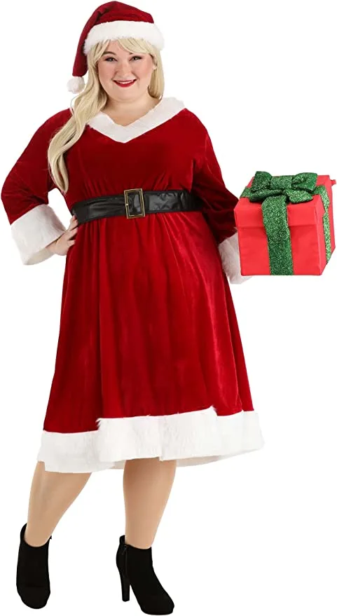 Mrs claus dress plus size