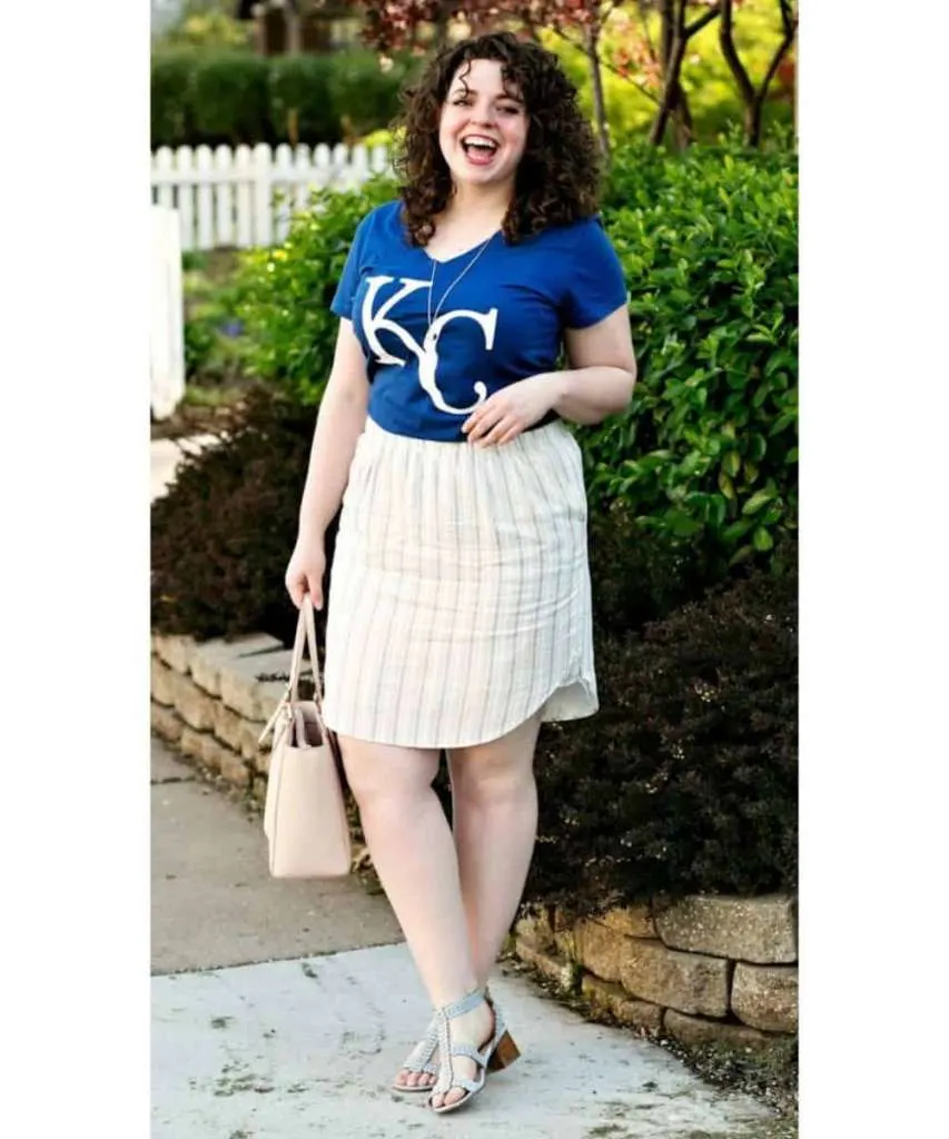 Summer baseball plus size outfits