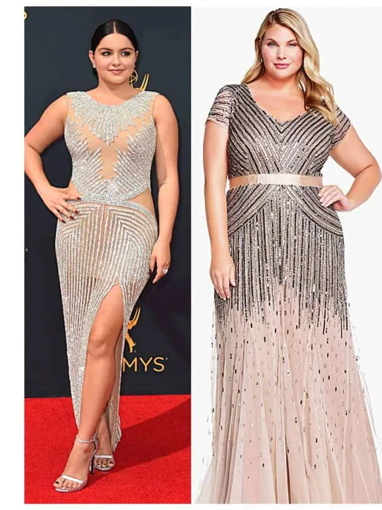 Plus size formal dress sequin