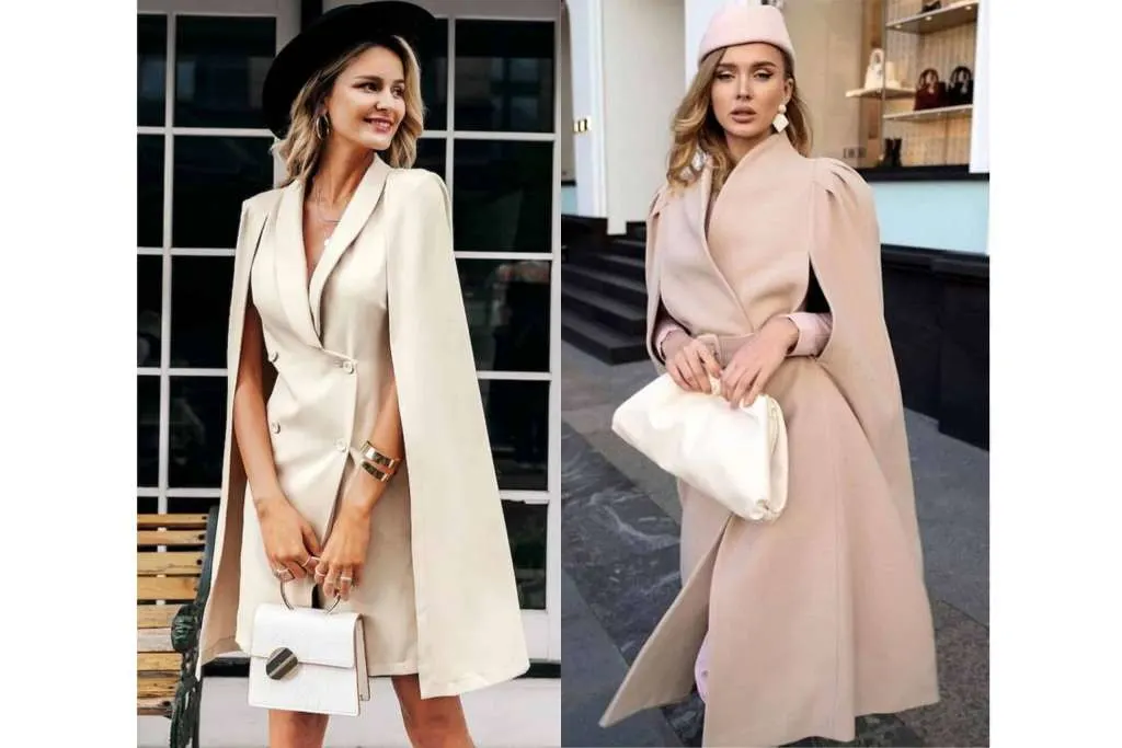 winter cape coat outfit ideas