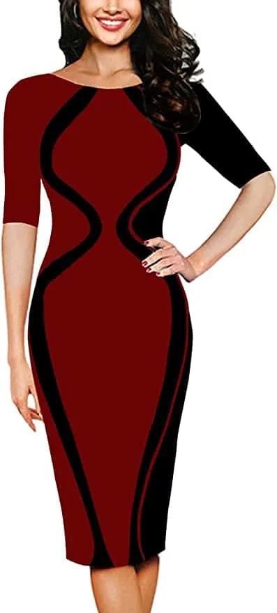 illusion dress to look slim