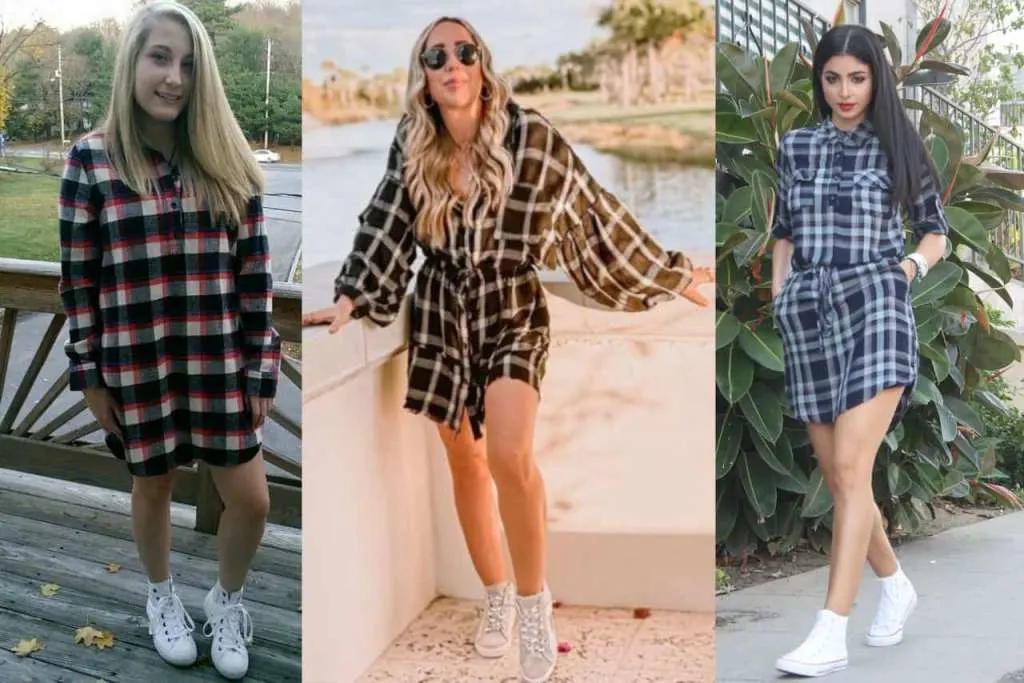 mini dress with Converse