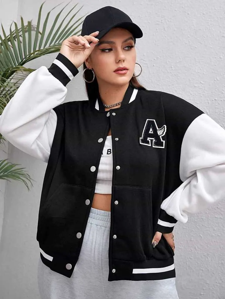 baseball jacket plus size amazon