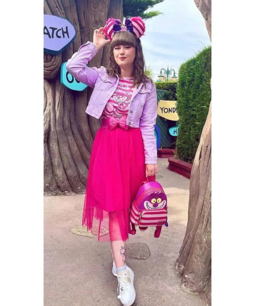 Pink Cheshire cat outfit