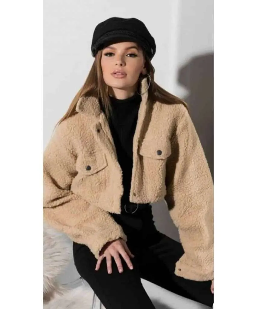 short teddy coat outfit