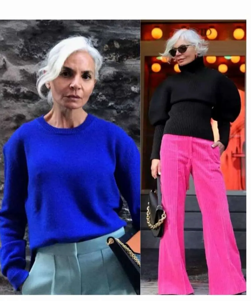 Colorful hip clothes for 40 & 50 year old ladies