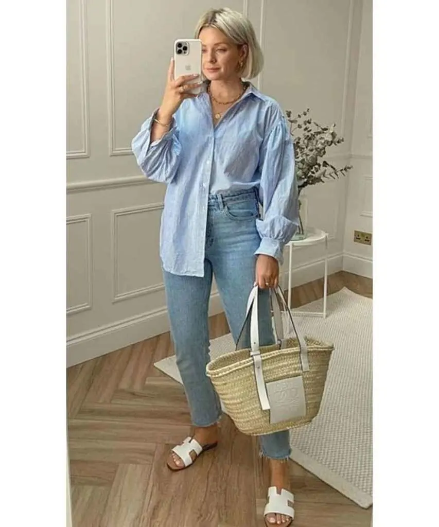 how to wear oversized shirt without looking fat