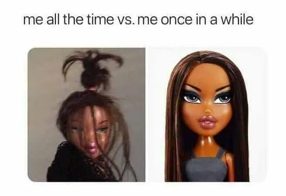 Messy hair Bratz memesMessy hair Bratz memes