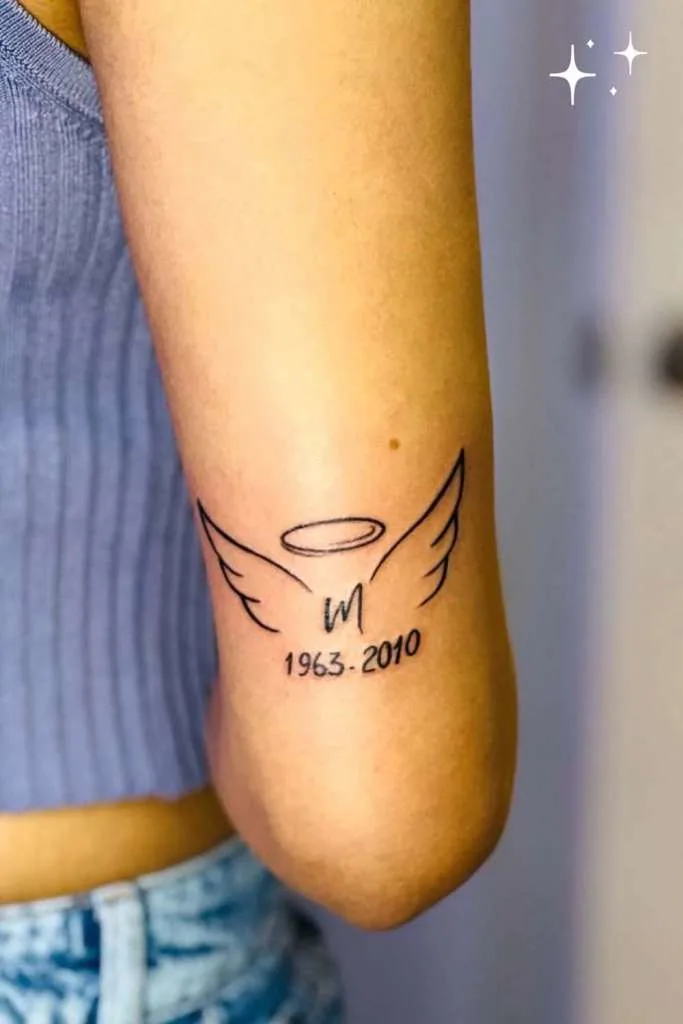 Initial M mom tattoo