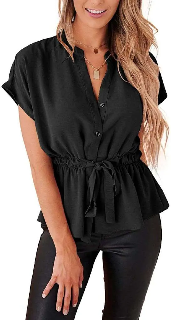 Cosmetology school dress code: peplum top