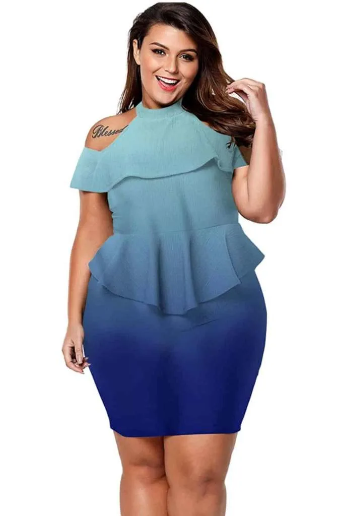 plus size 21st birthday outfits peplum dress