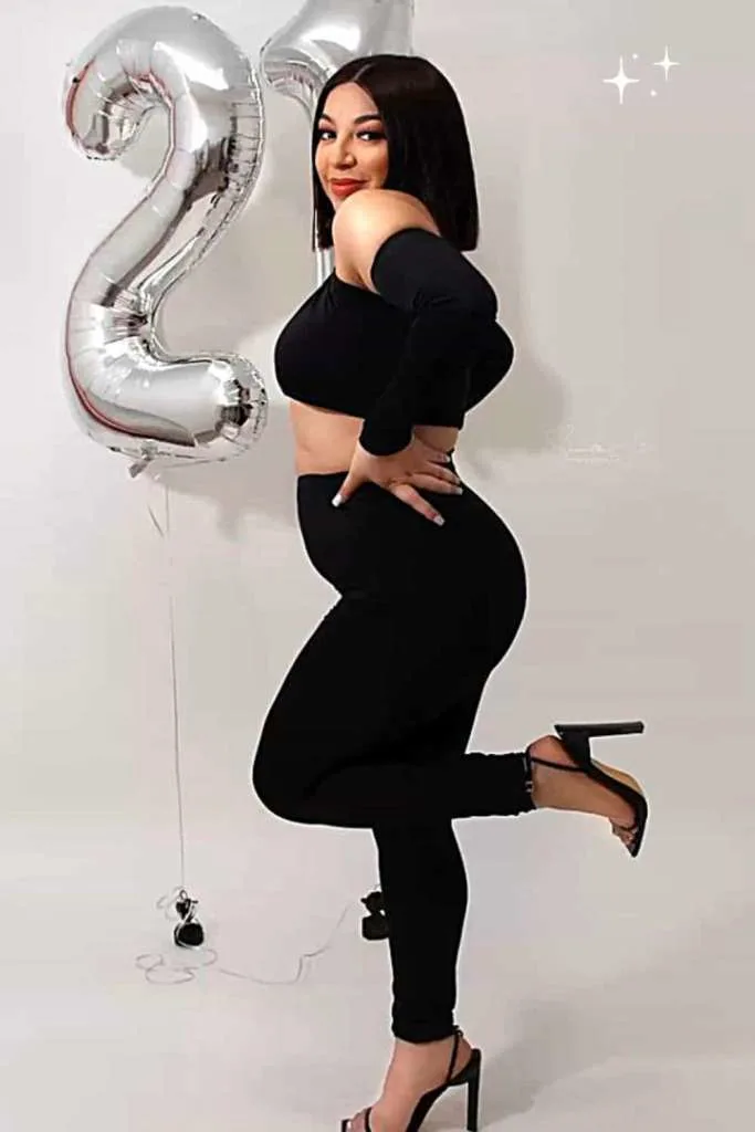 plus size 21st birthday outfits black set