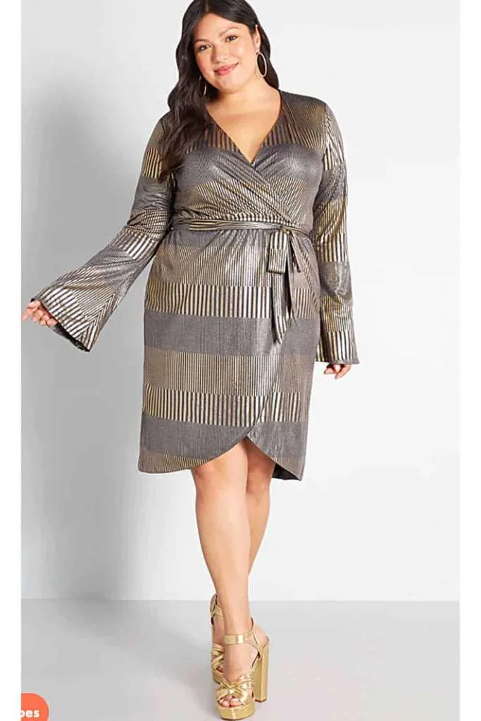 plus size 21st birthday outfits wrap dress