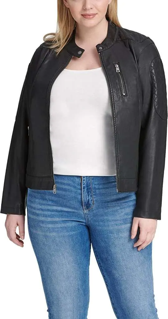 plus size moto jacket Levis