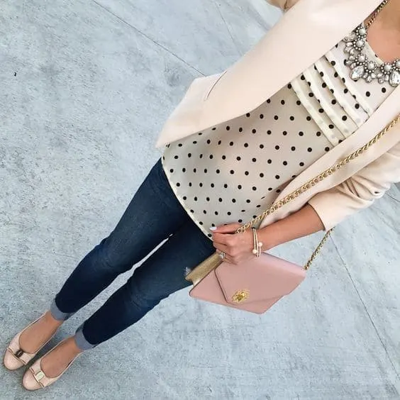 polka dot modest funeral attire