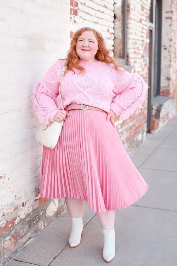 plus size 21st birthday outfits pink