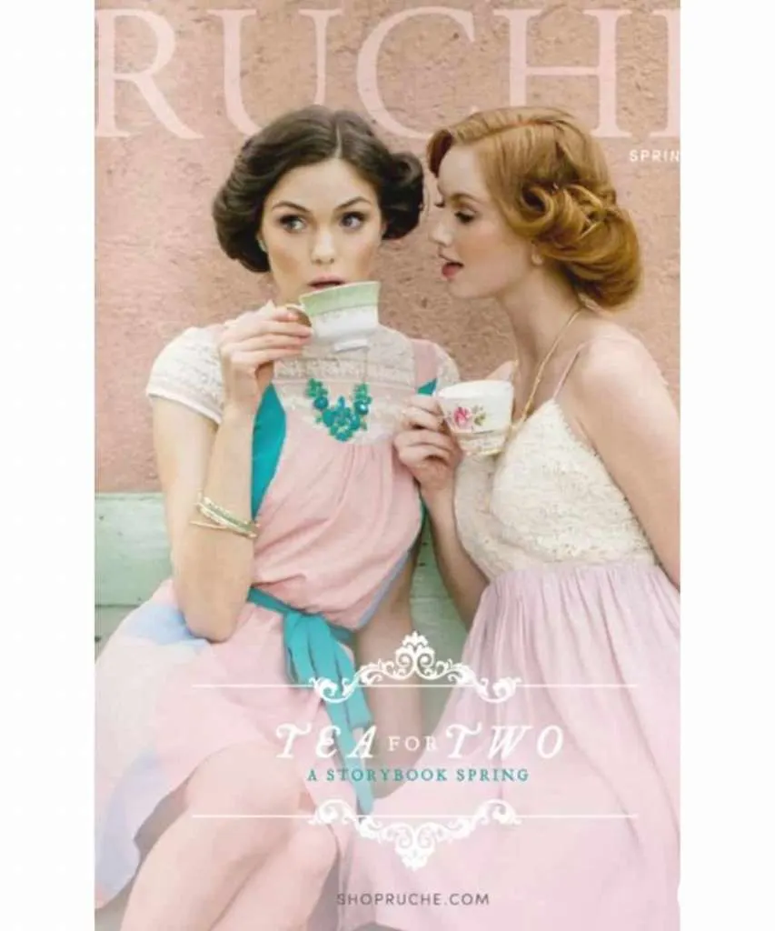 Retro hairstyle for a vintage tea party