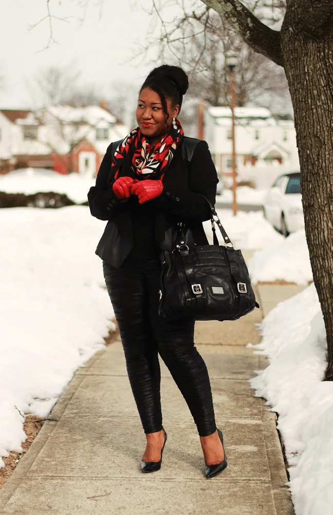 faux leather leggings outfits winter