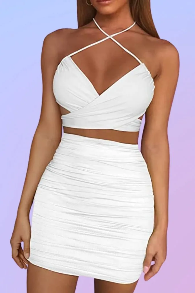 white clubbing dress