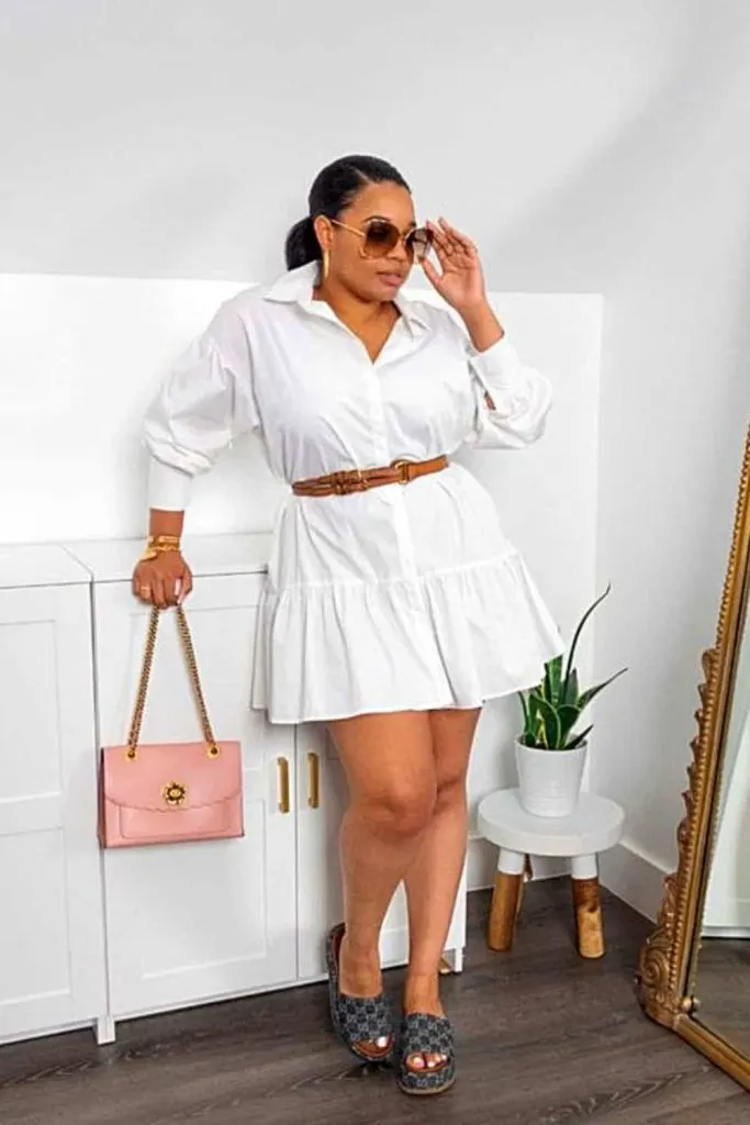 shirt dress brunch outfit ideas
