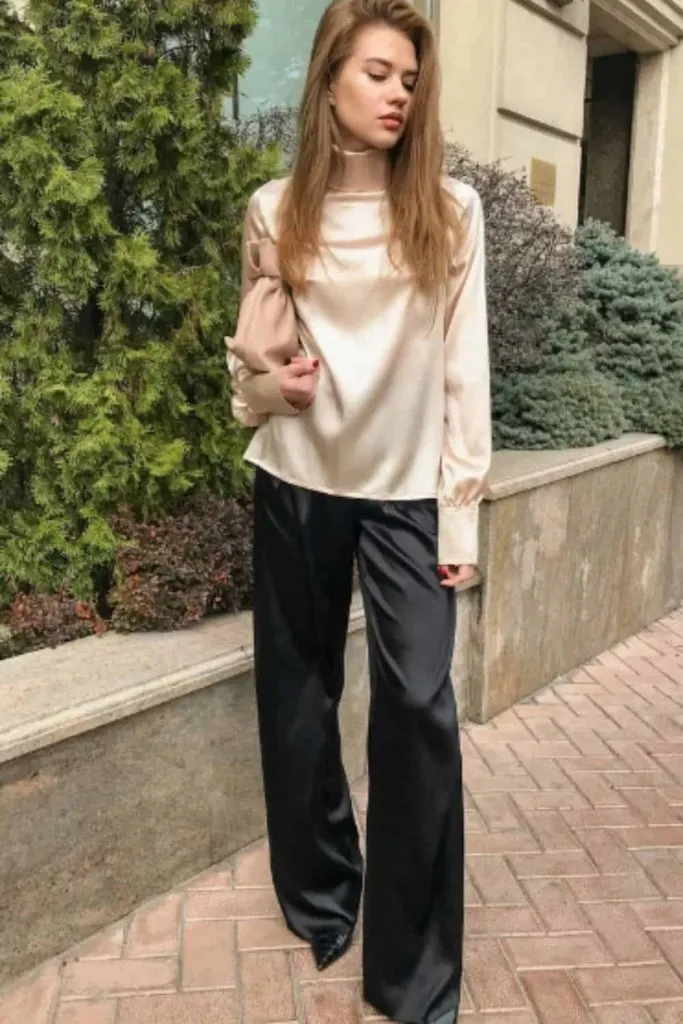 satin and silk outfit ideas