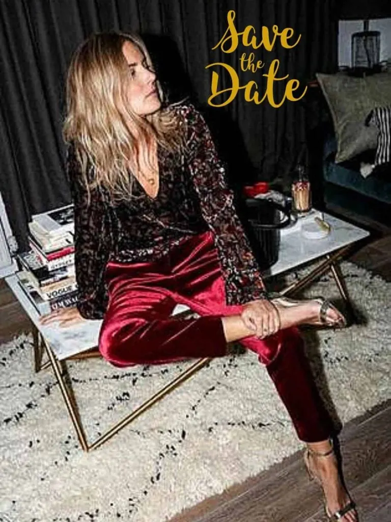 Embroidered shirt velvet pants