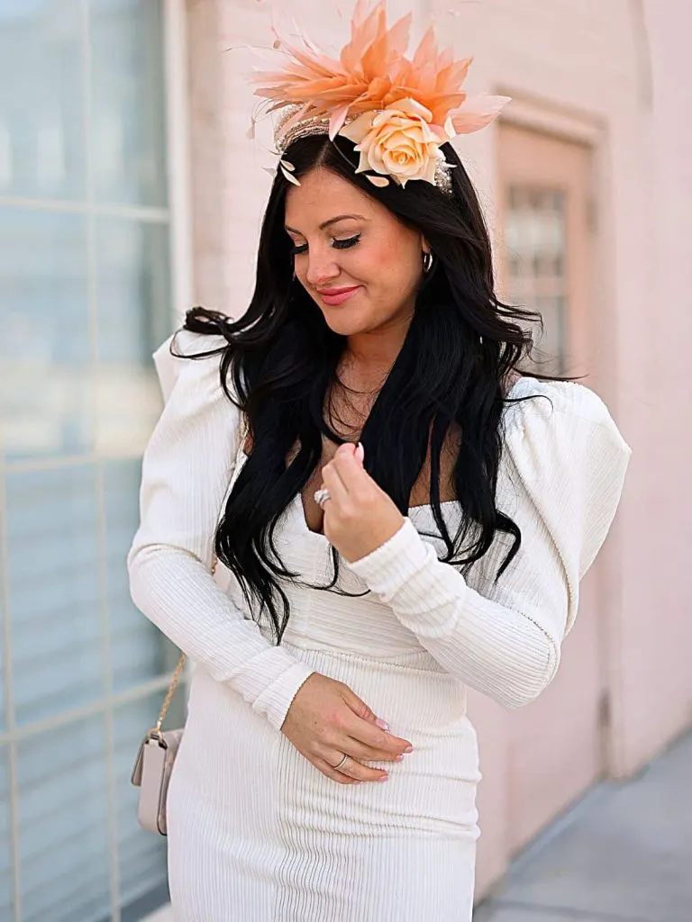 COLD WEATHER kentucky derby white dress