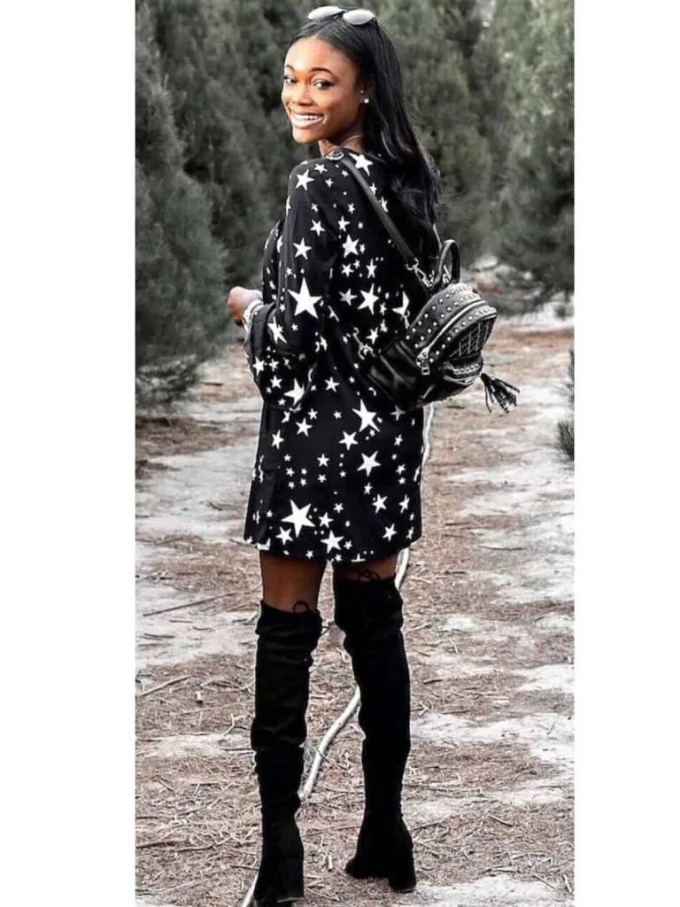 Dress like a modern cute witch black girl