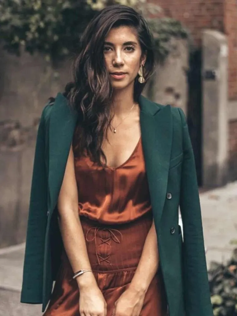 Farm cocktail attire statement blazer