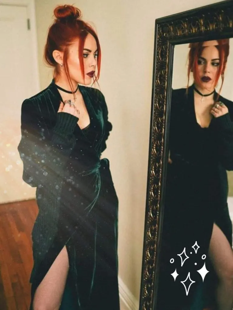 Aesthetic modern green witch