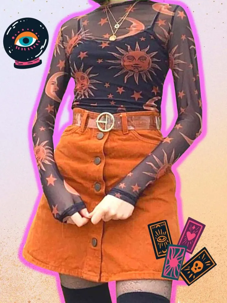 modern witch outfit ideas winter solstice party