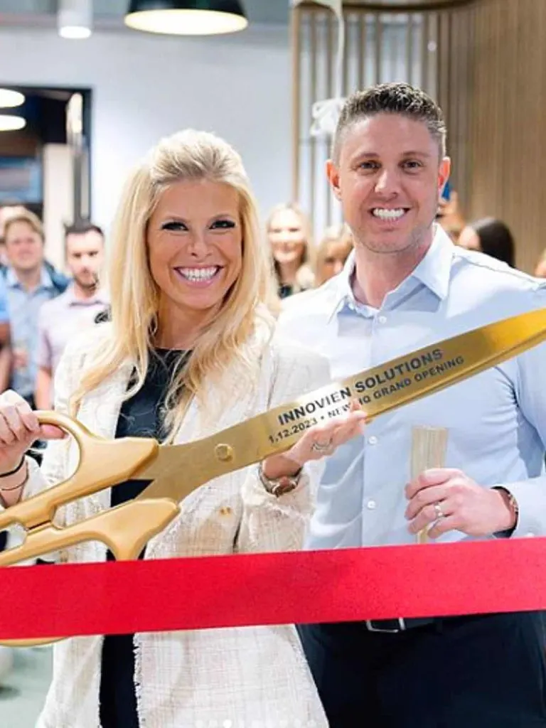 ribbon-cutting ceremony suit