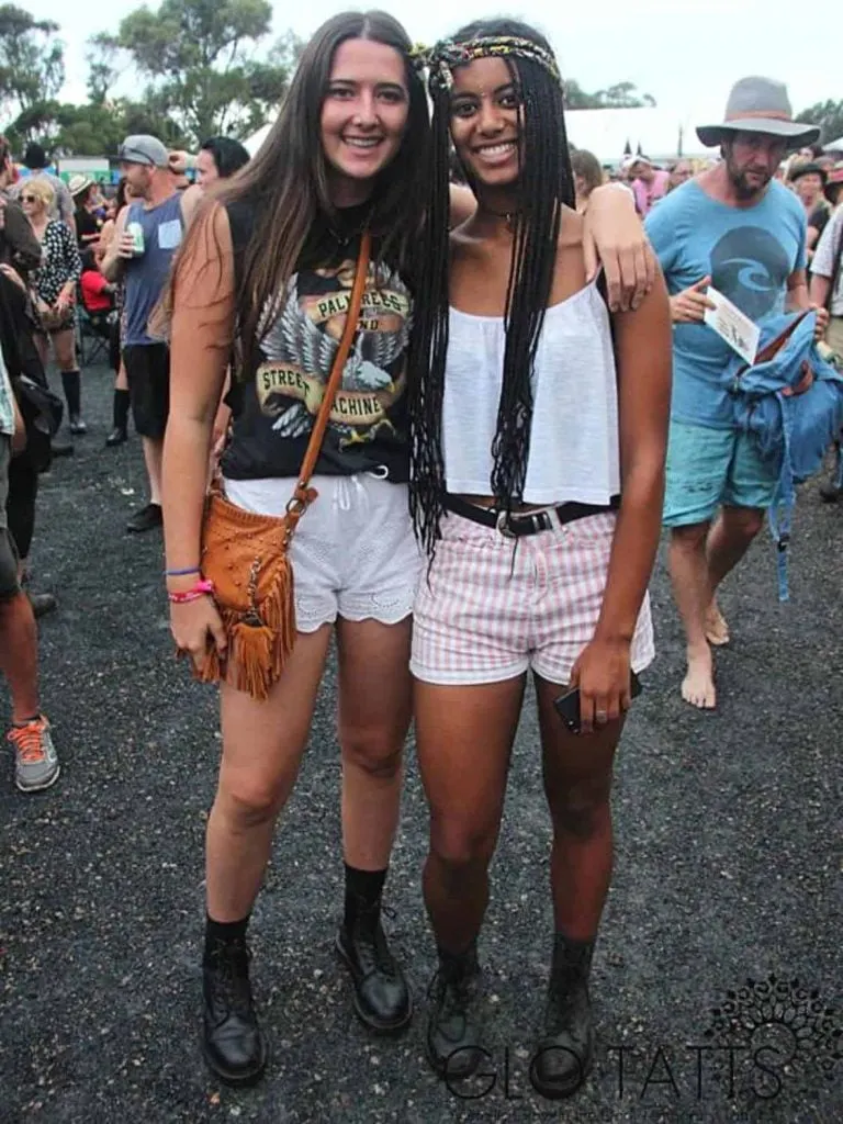 blues concert festival combat boots