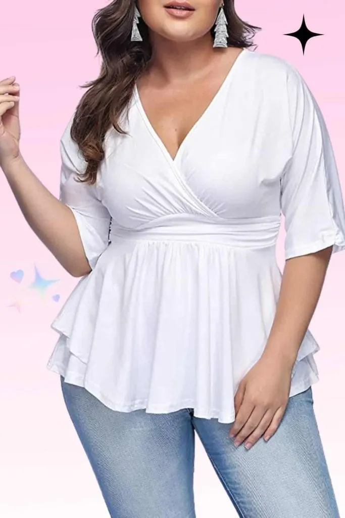 big stomach amazon peplum top