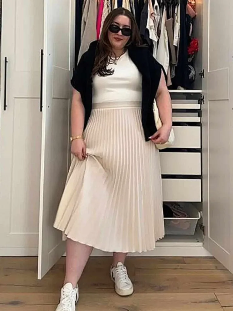 horizontal stripes chubby girls outfits