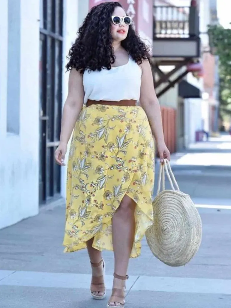 Asymmetrical dress outfits short chubby girl