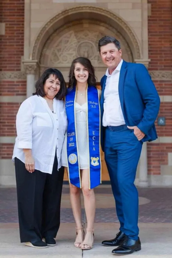 parents and couple graduation photo