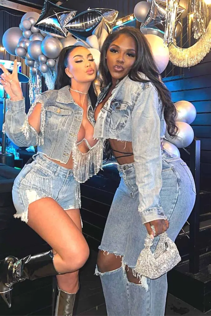 black girl diamonds and denim gala party