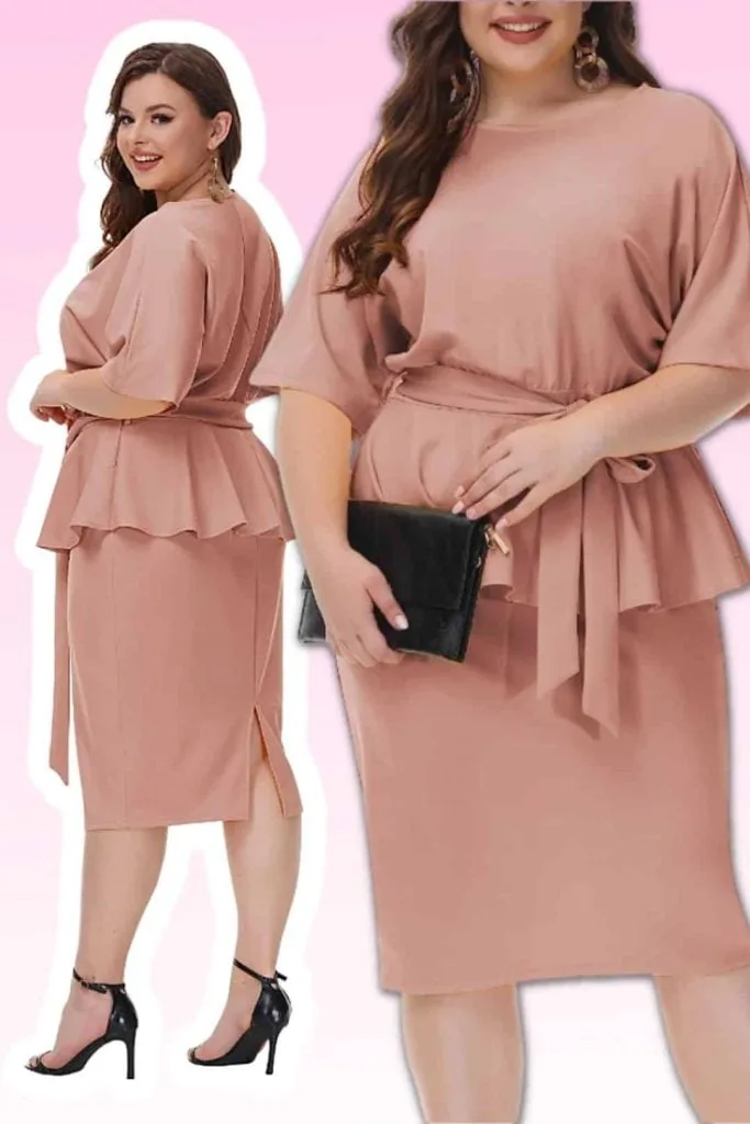 peplum dress for big tummy & hips