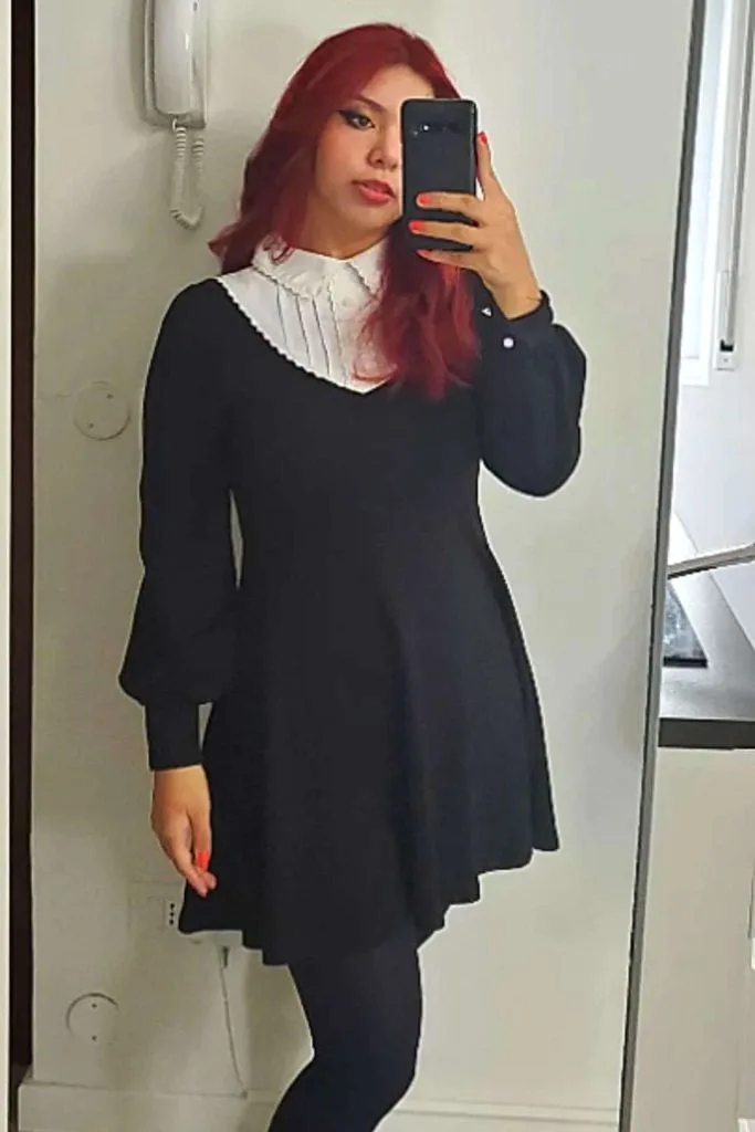 Gothic girly black dress