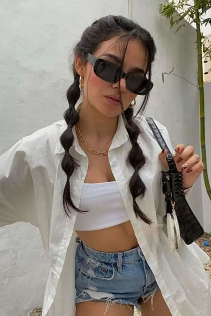 birthday casual hairstyle pigtails